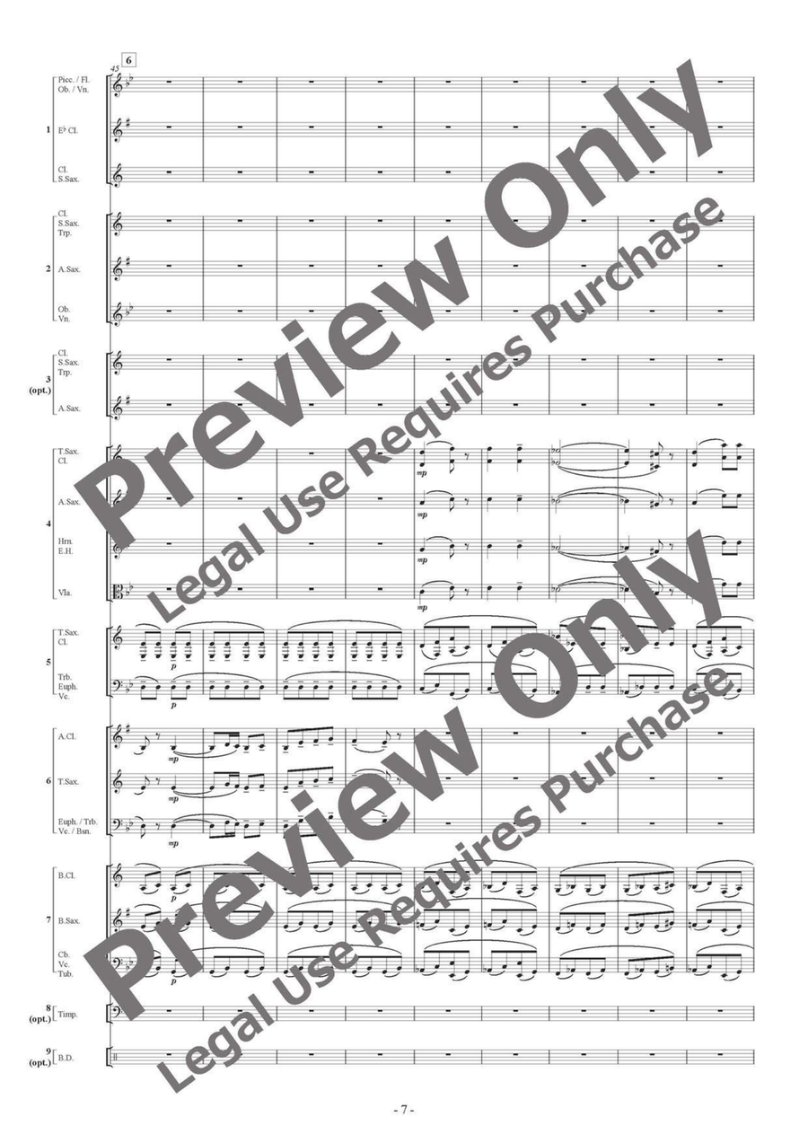 Pictures at an Exhibition - Flexible Ensemble/Band 7 Parts & Optional Percussion B-Flat Clarinet scores gallery preview page 8