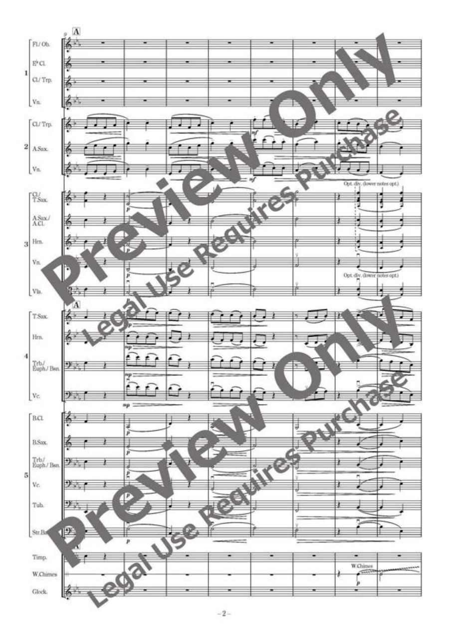 For Children - Flexible Ensemble/Band 5 Parts & Optional Percussion B-Flat Clarinet scores gallery preview page 3