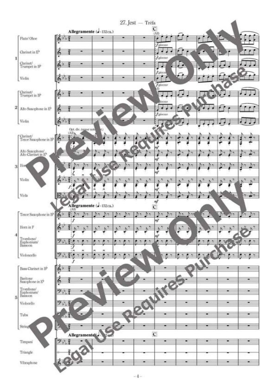 For Children - Flexible Ensemble/Band 5 Parts & Optional Percussion B-Flat Clarinet scores gallery preview page 5