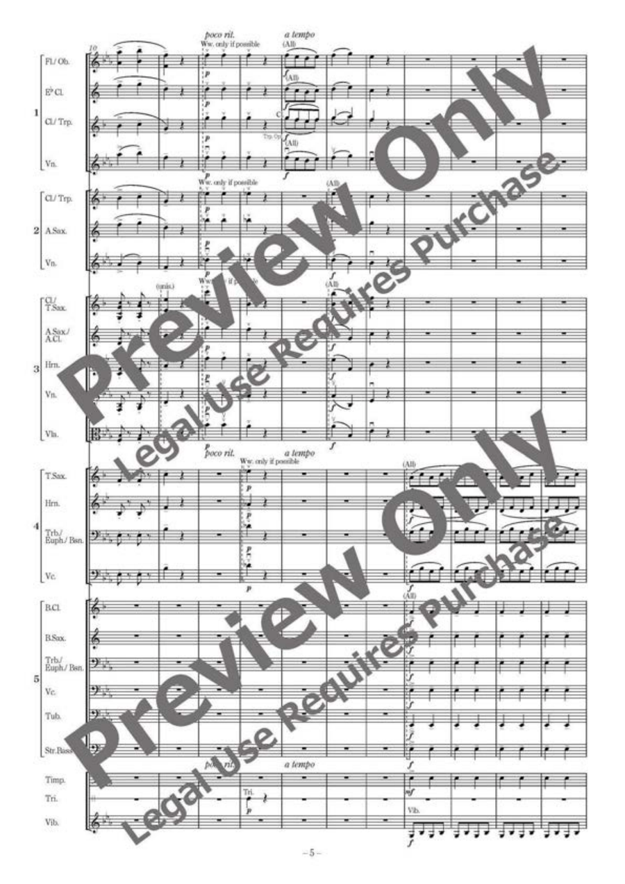 For Children - Flexible Ensemble/Band 5 Parts & Optional Percussion B-Flat Clarinet scores gallery preview page 6