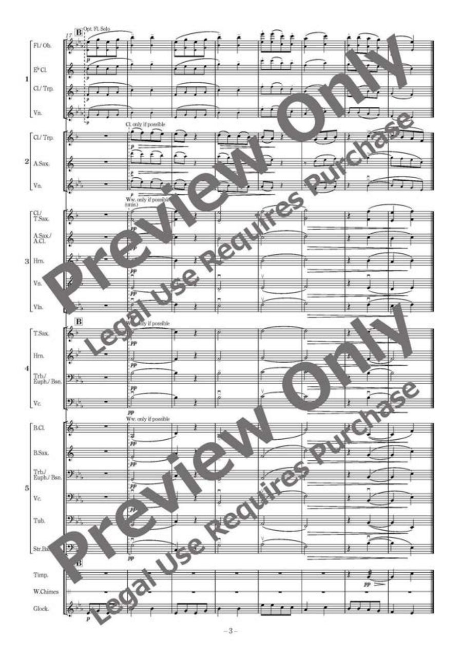 For Children - Flexible Ensemble/Band 5 Parts & Optional Percussion B-Flat Clarinet scores gallery preview page 4