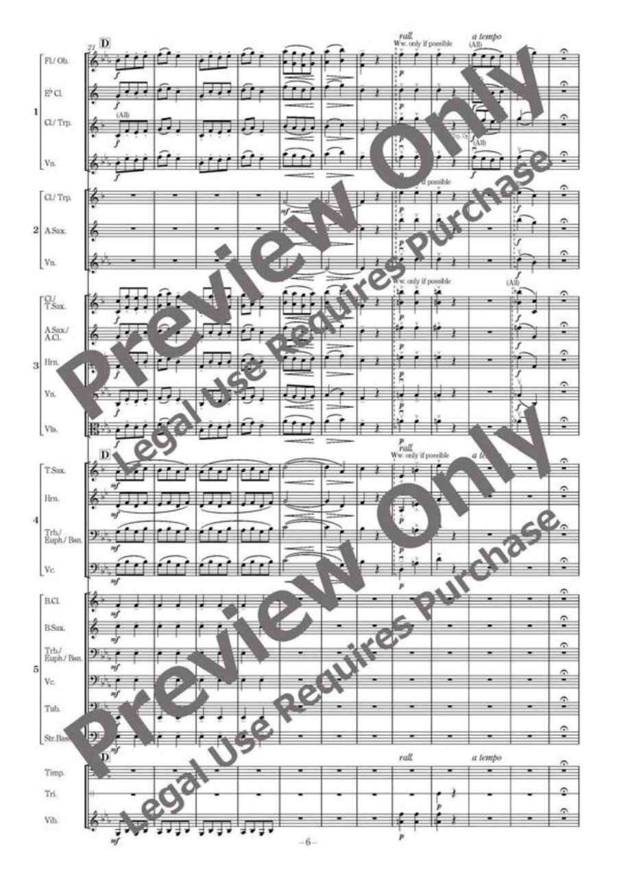 For Children - Flexible Ensemble/Band 5 Parts & Optional Percussion B-Flat Clarinet scores gallery preview page 7