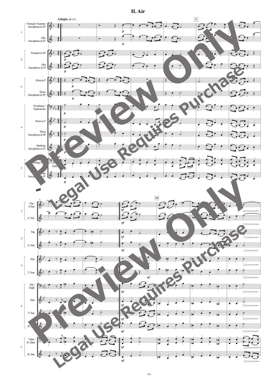 Water Music Suite - Flexible Quintet Tenor Saxophone scores gallery preview page 9