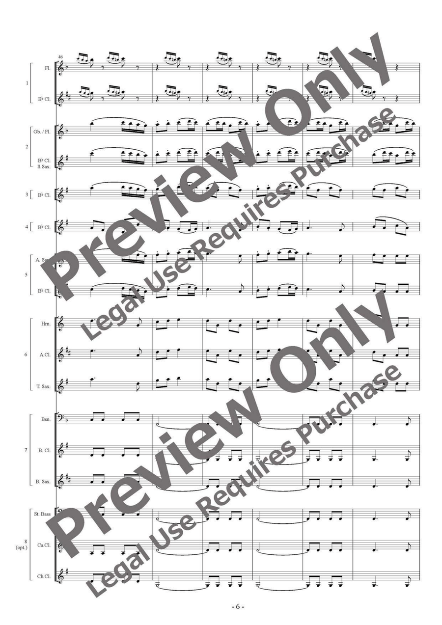 Symphony No. 6 Pastoral Selections - Flexible Woodwind Septet/Octet Chamber Music scores gallery preview page 7