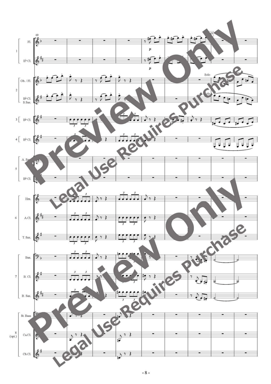 Symphony No. 6 Pastoral Selections - Flexible Woodwind Septet/Octet Chamber Music scores gallery preview page 9