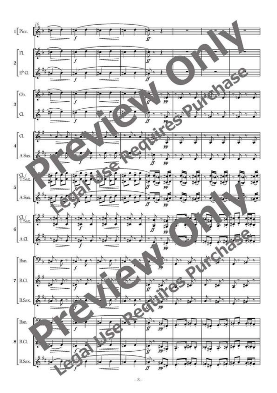 La belle excentrique - Flexible Woodwind Sextet/Septet/Octet Chamber Music scores gallery preview page 4