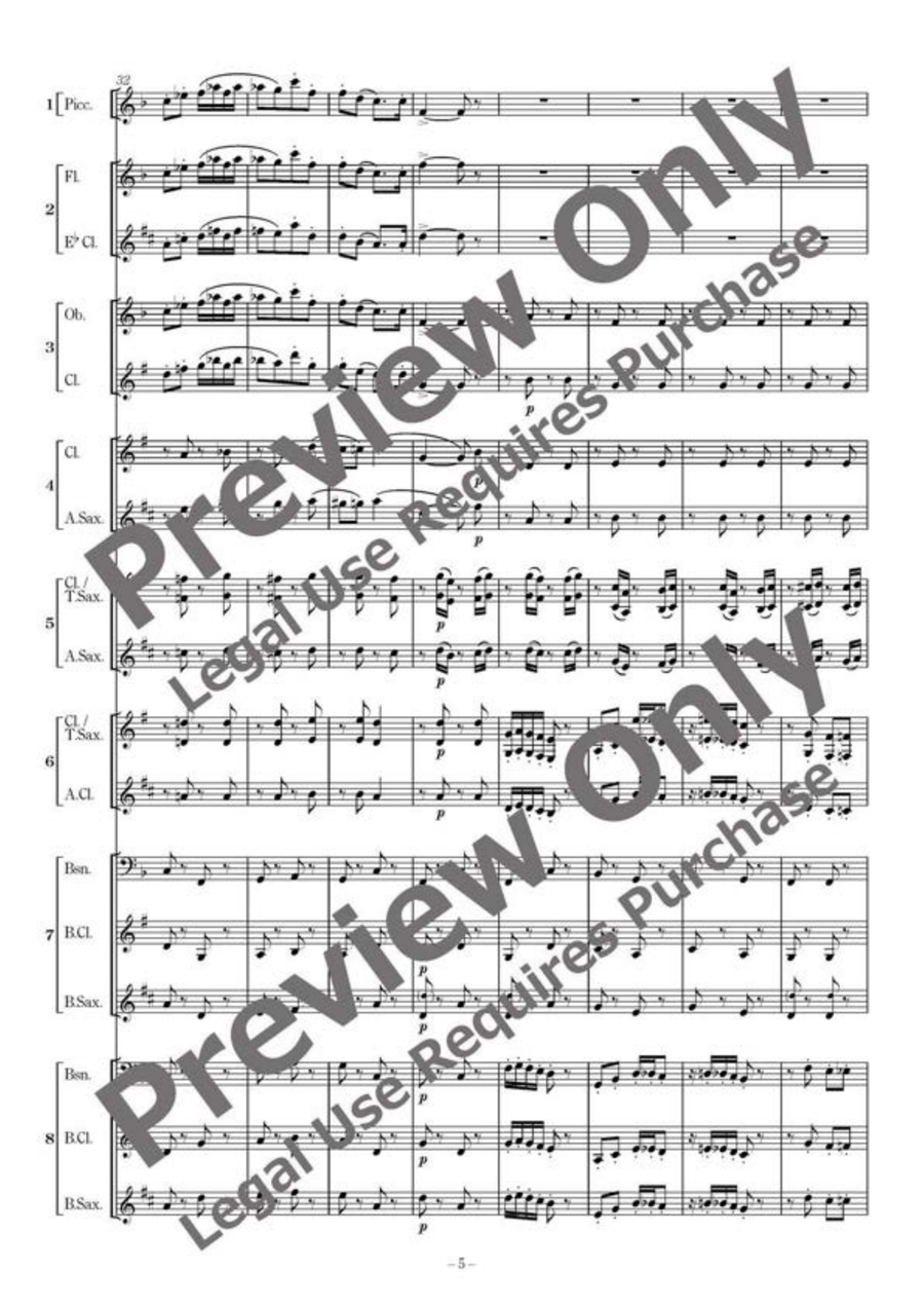 La belle excentrique - Flexible Woodwind Sextet/Septet/Octet Chamber Music scores gallery preview page 6