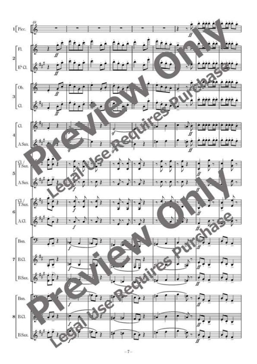 La belle excentrique - Flexible Woodwind Sextet/Septet/Octet Chamber Music scores gallery preview page 8