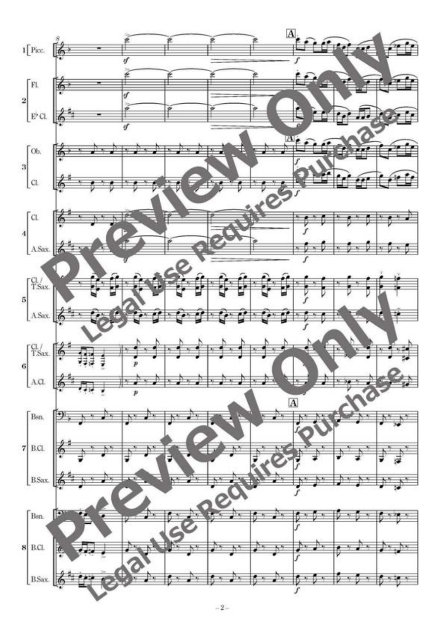 La belle excentrique - Flexible Woodwind Sextet/Septet/Octet Chamber Music scores gallery preview page 3