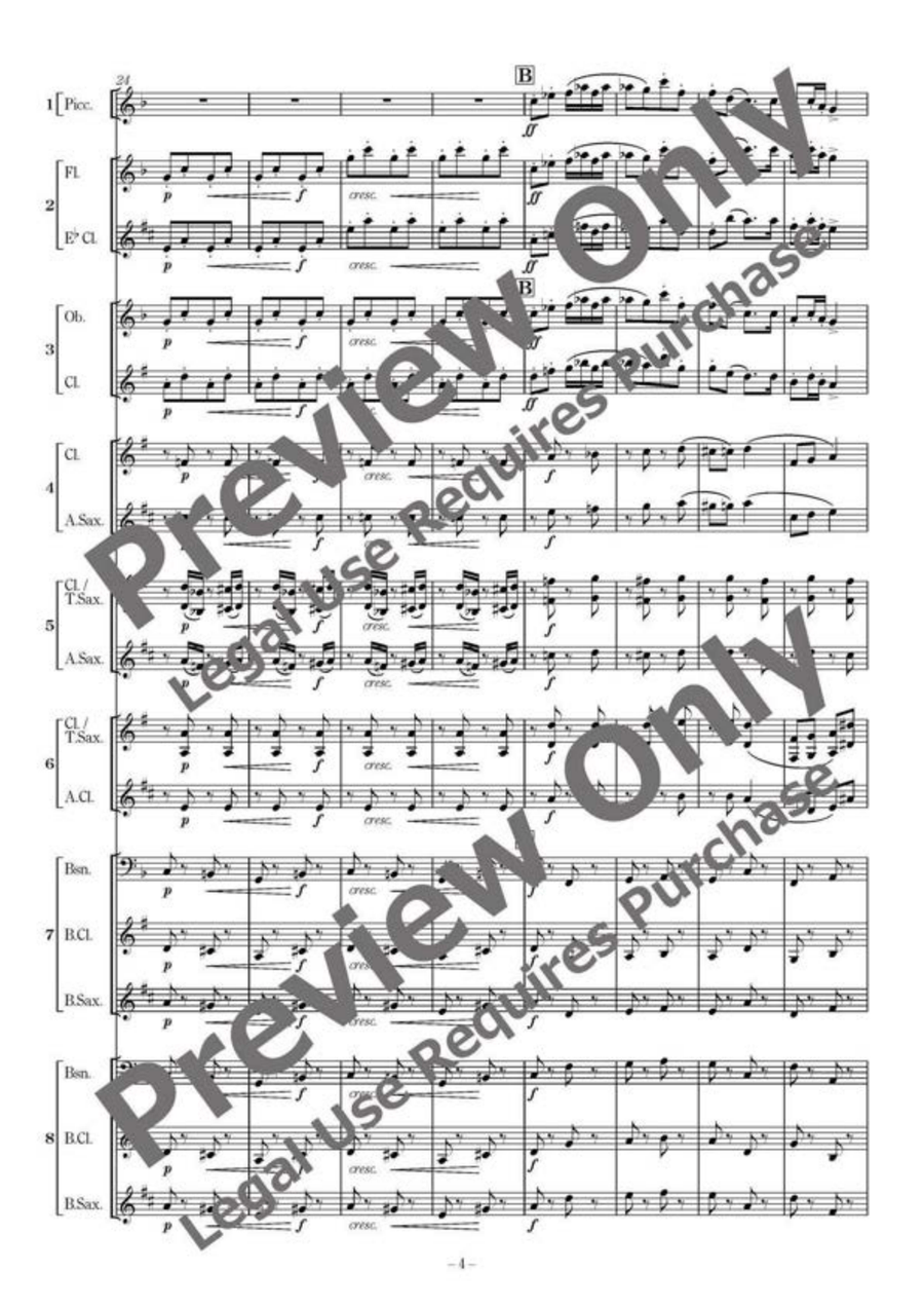La belle excentrique - Flexible Woodwind Sextet/Septet/Octet Chamber Music scores gallery preview page 5
