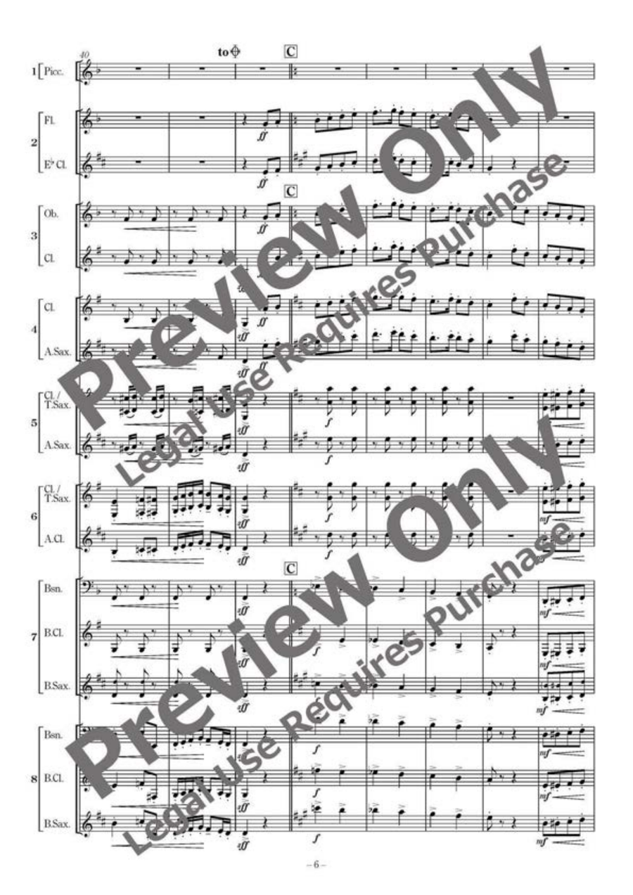 La belle excentrique - Flexible Woodwind Sextet/Septet/Octet Chamber Music scores gallery preview page 7