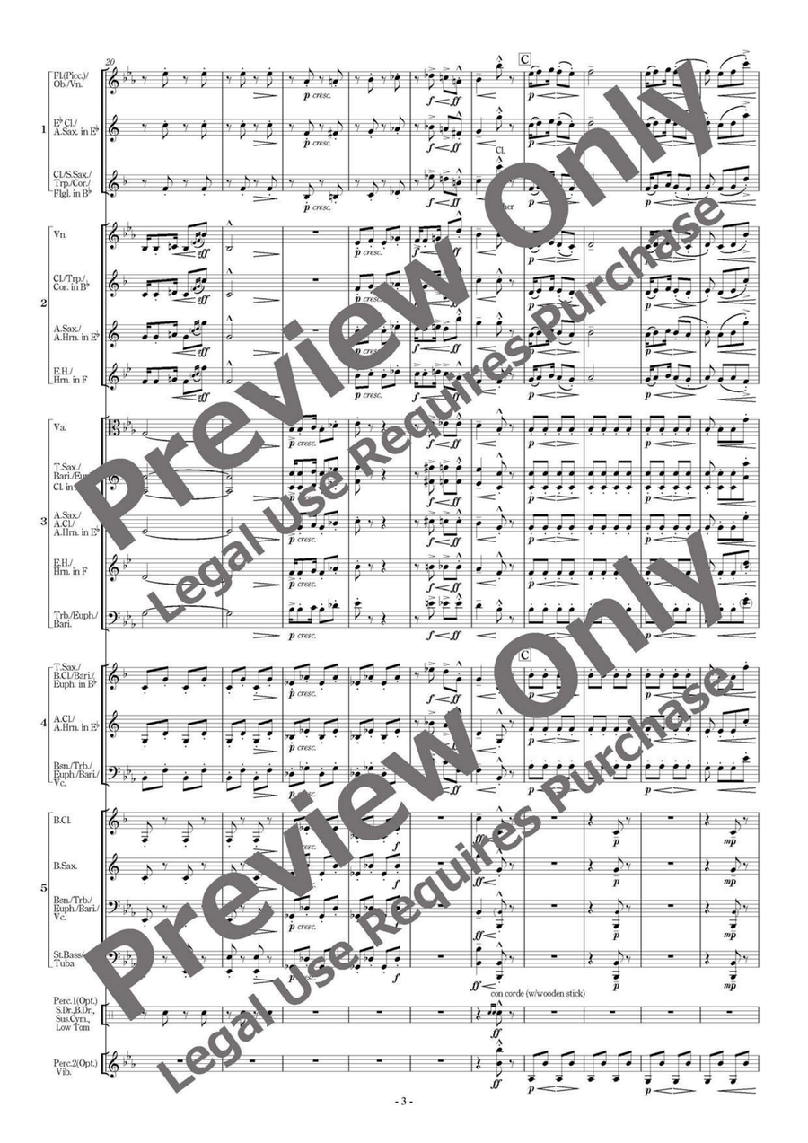 Golliwogg's Cakewalk from Children's Corner - Flexible Ensemble/Band 5 Parts & Optional Percussion English Horn scores gallery preview page 4