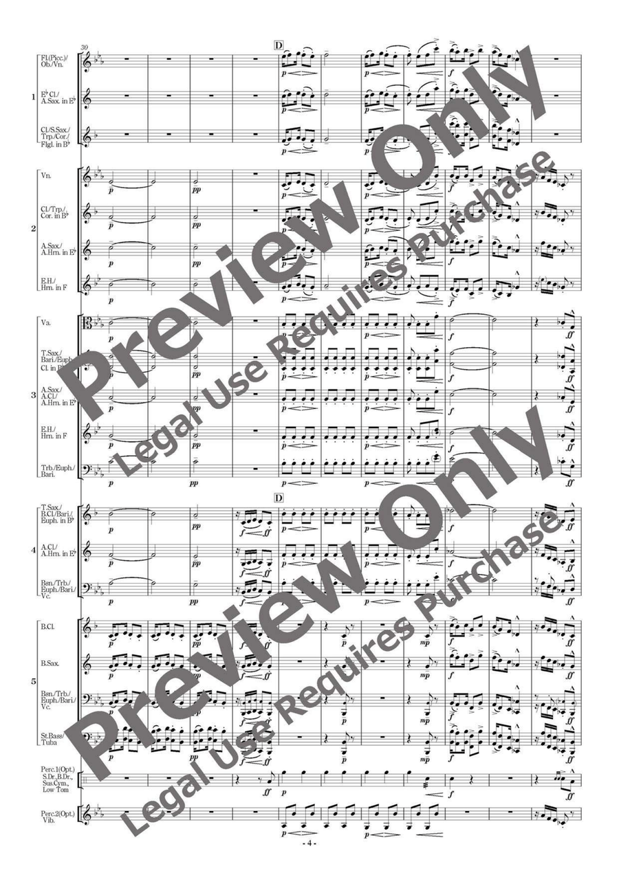 Golliwogg's Cakewalk from Children's Corner - Flexible Ensemble/Band 5 Parts & Optional Percussion English Horn scores gallery preview page 5