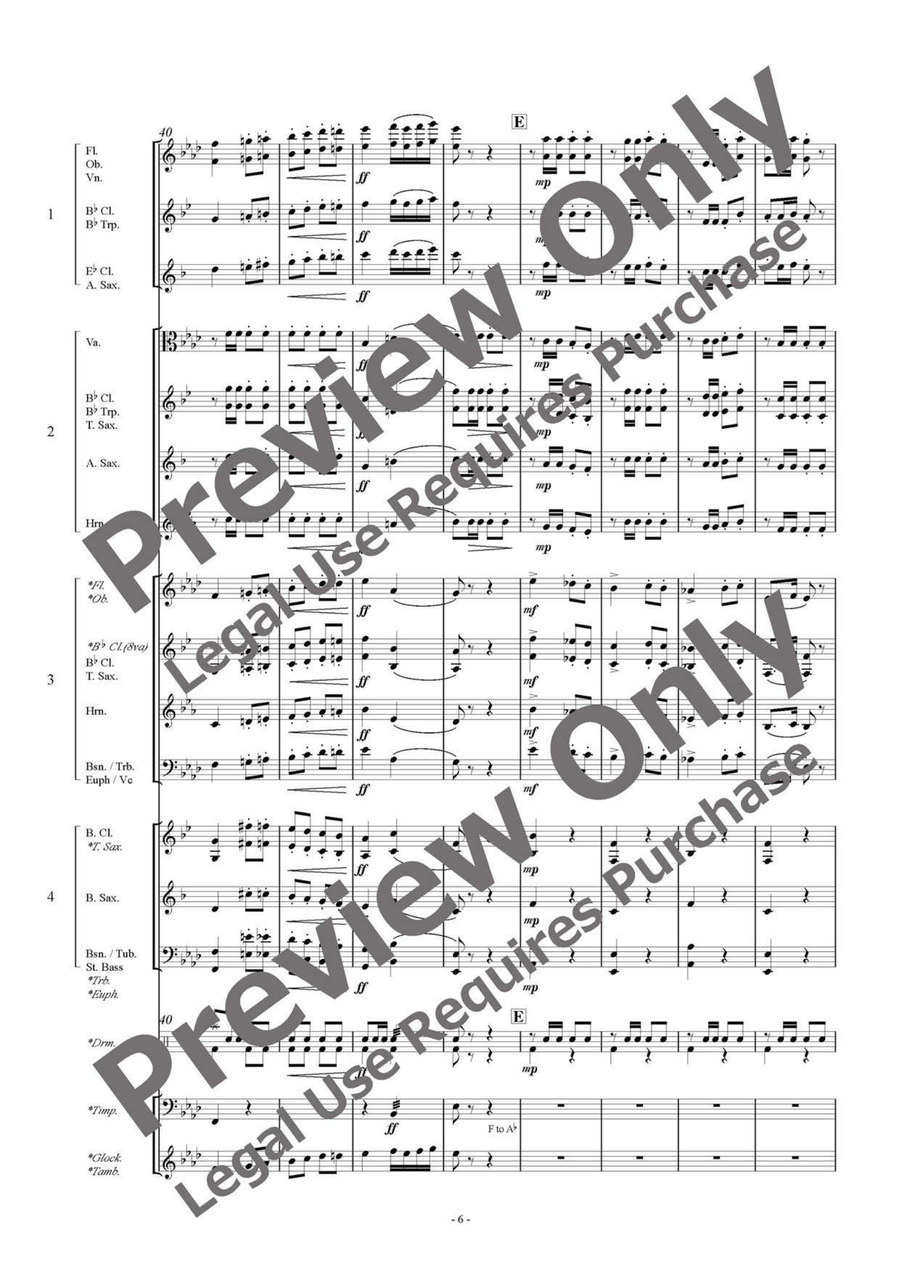 Marche Militaire - Flexible Ensemble/Band 4 Parts & Optional Percussion Bassoon scores gallery preview page 7