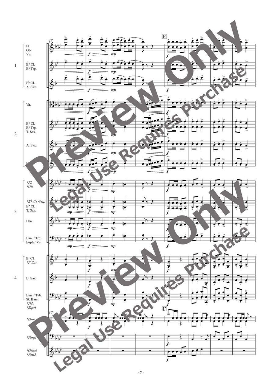 Marche Militaire - Flexible Ensemble/Band 4 Parts & Optional Percussion Bassoon scores gallery preview page 8