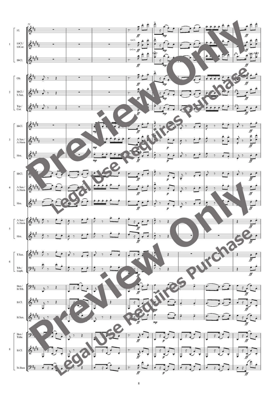 Carmen Fantasy - Flexible Octet B-Flat Clarinet scores gallery preview page 9