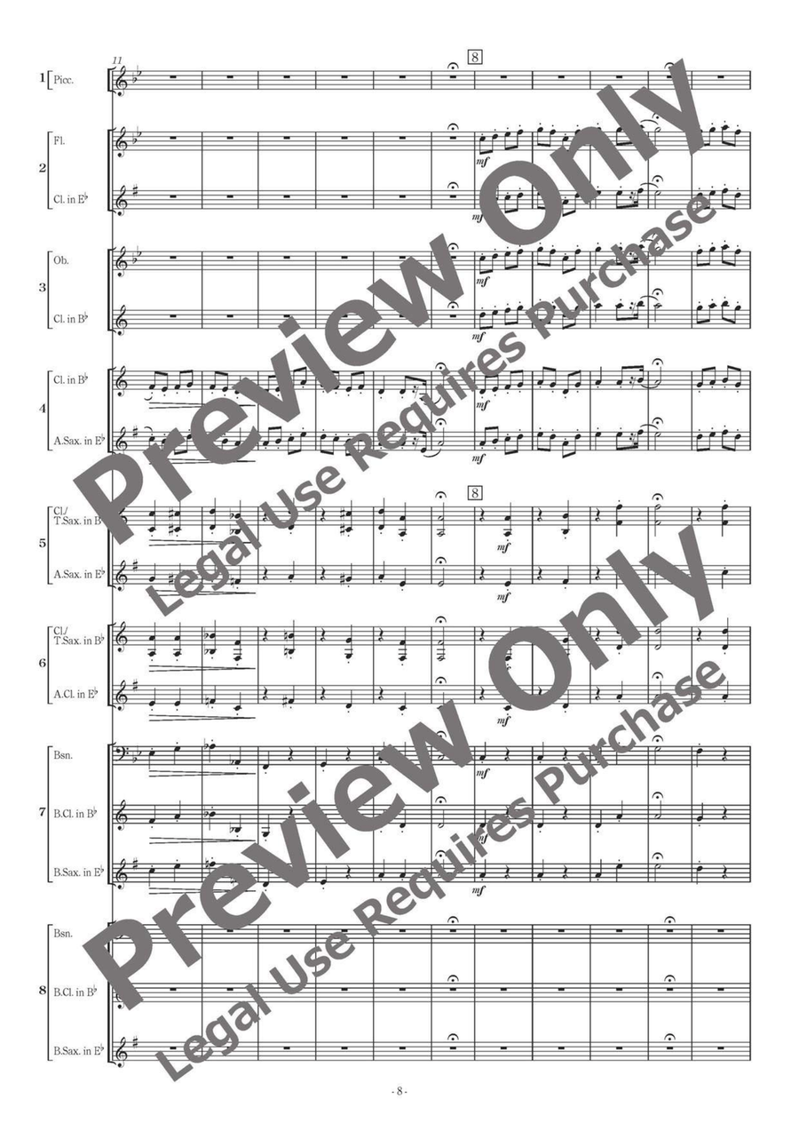 Romanian Folk Dances - Flexible Woodwind Sextet-Octet Chamber Music scores gallery preview page 9