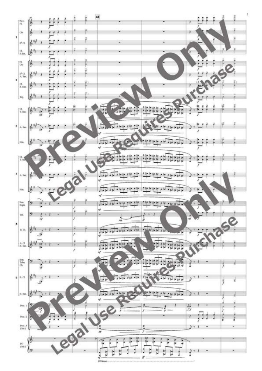 Le Carnaval des Animaux - Flexible Band 6 Parts & Percussion B-Flat Clarinet scores gallery preview page 8