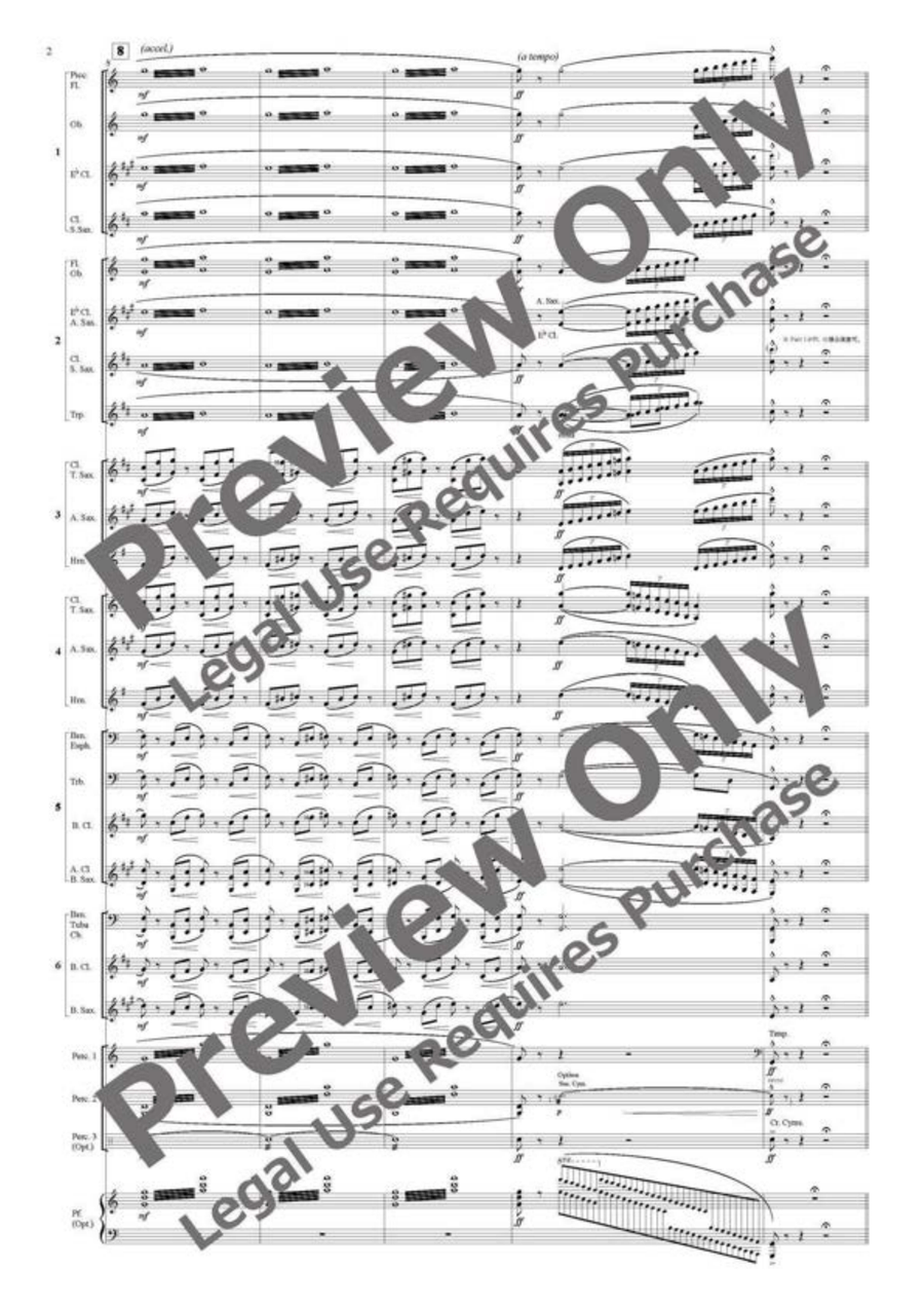 Le Carnaval des Animaux - Flexible Band 6 Parts & Percussion B-Flat Clarinet scores gallery preview page 3