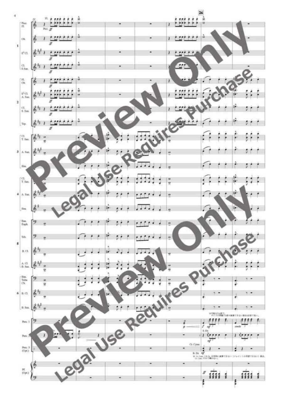 Le Carnaval des Animaux - Flexible Band 6 Parts & Percussion B-Flat Clarinet scores gallery preview page 5