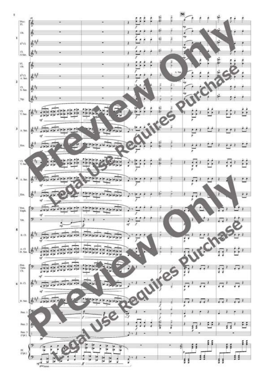 Le Carnaval des Animaux - Flexible Band 6 Parts & Percussion B-Flat Clarinet scores gallery preview page 9