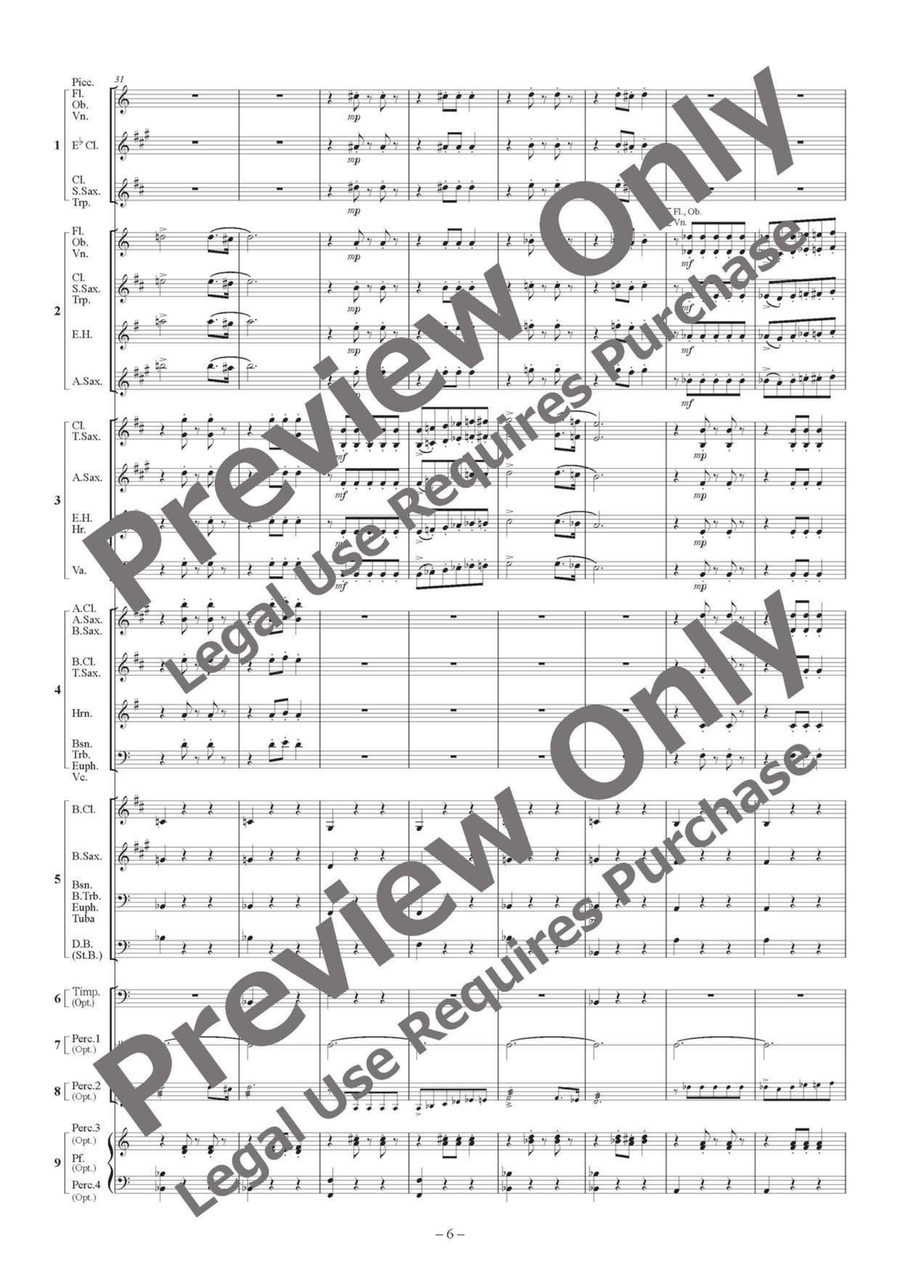Between Ebony and Ivory Suite - Flexible Ensemble/Band 5 Parts & Optional Percussion English Horn scores gallery preview page 7