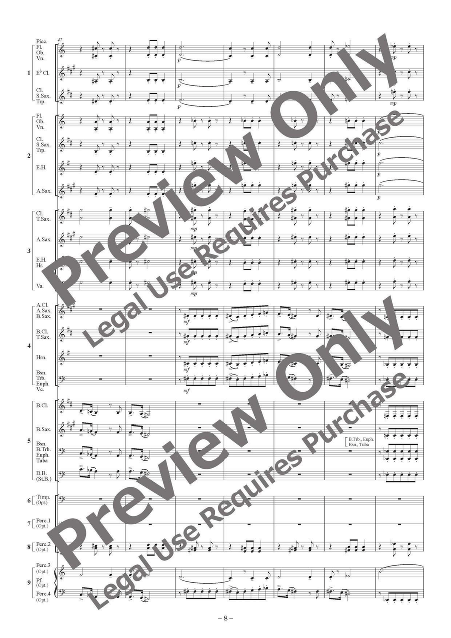 Between Ebony and Ivory Suite - Flexible Ensemble/Band 5 Parts & Optional Percussion English Horn scores gallery preview page 9