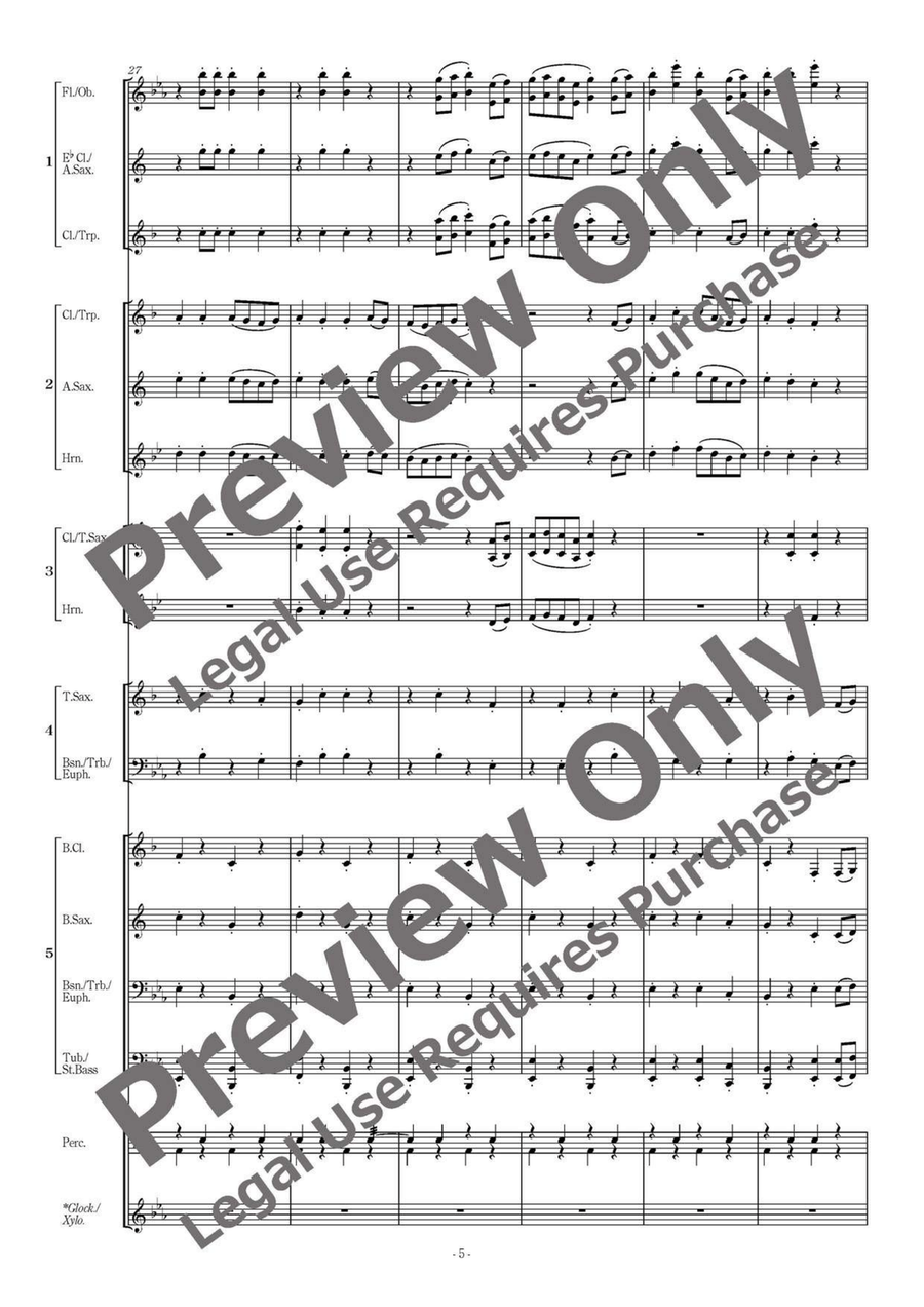 American Folksong Fantasy I - Flexible Band 5 Parts & Percussion Bassoon scores gallery preview page 6
