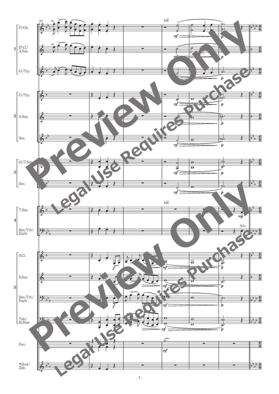 American Folksong Fantasy I - Flexible Band 5 Parts & Percussion Bassoon scores gallery preview page 8