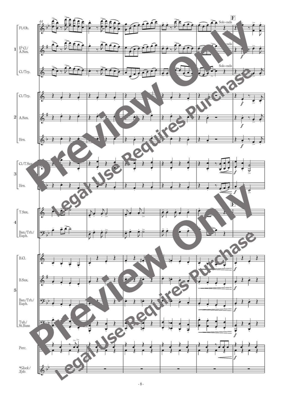 American Folksong Fantasy II - Flexible Band 5 Parts & Percussion Bassoon scores gallery preview page 9