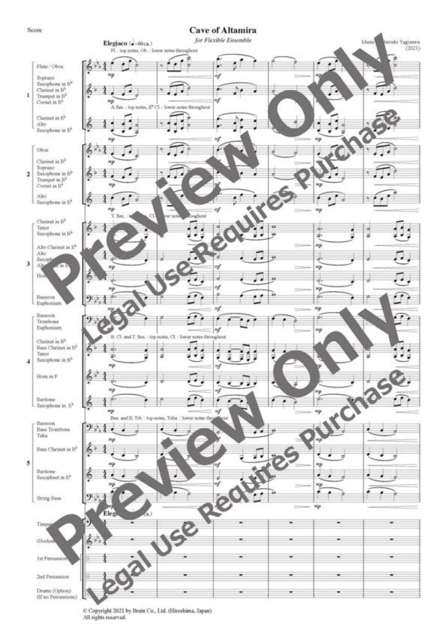 Cave of Altamira - Flexible Band 5 Parts & Percussion by Satoshi Yagisawa Bassoon - Sheet Music page 2