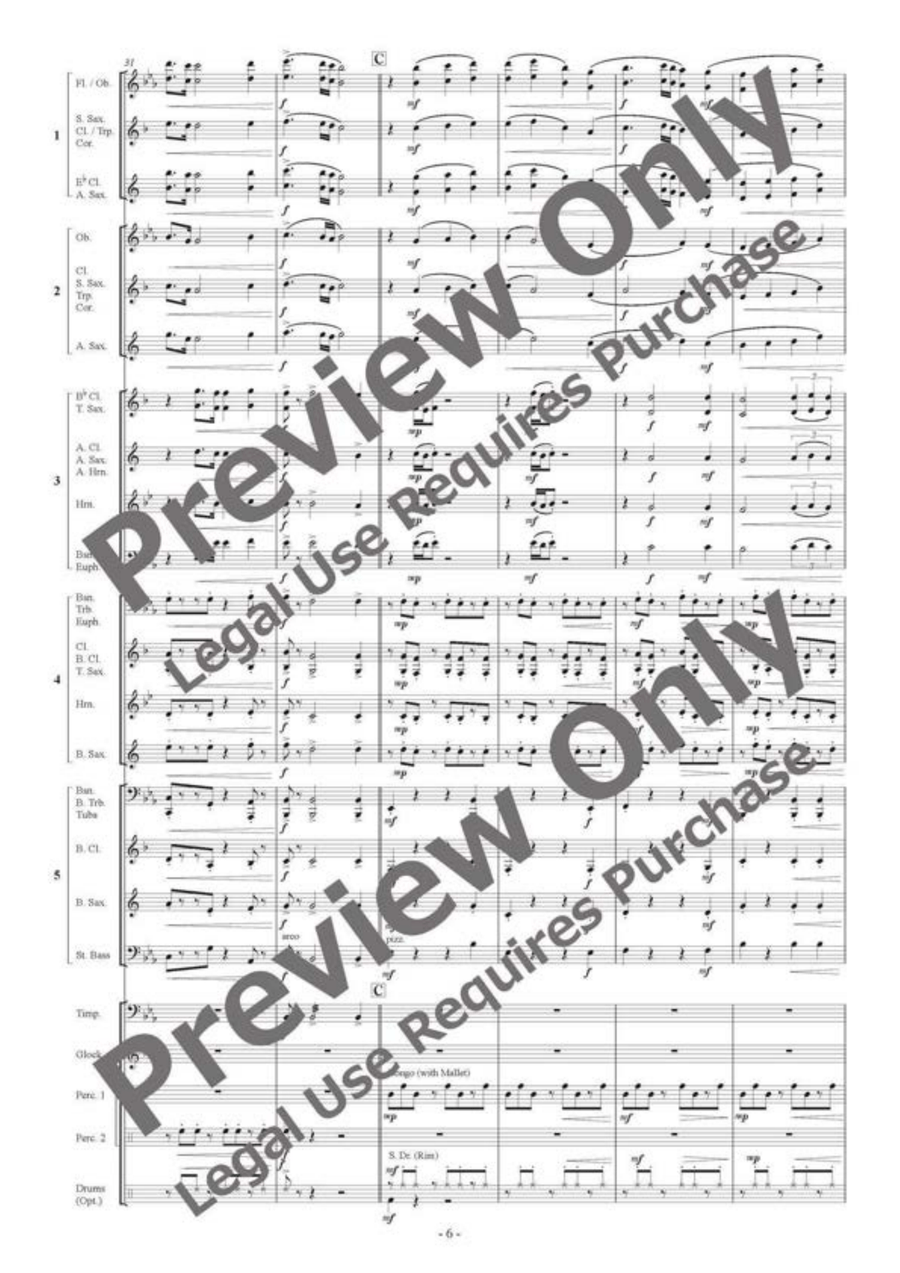Cave of Altamira - Flexible Band 5 Parts & Percussion by Satoshi Yagisawa Bassoon - Sheet Music page 7