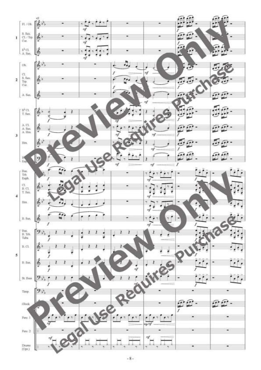 Cave of Altamira - Flexible Band 5 Parts & Percussion by Satoshi Yagisawa Bassoon - Sheet Music page 9