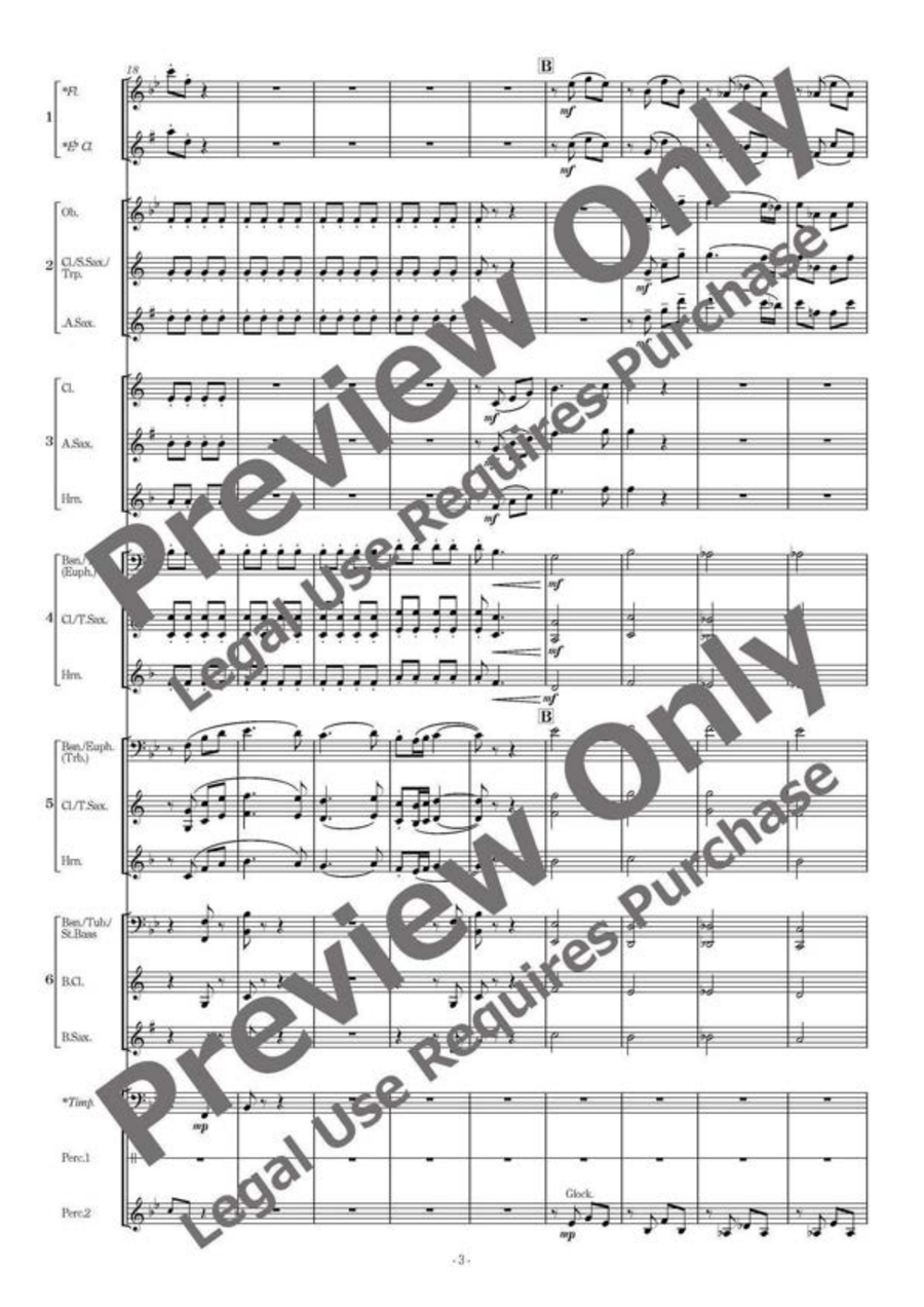 Neverland Suite - Flexible Band 5-6 Parts & Percussion Bassoon scores gallery preview page 4