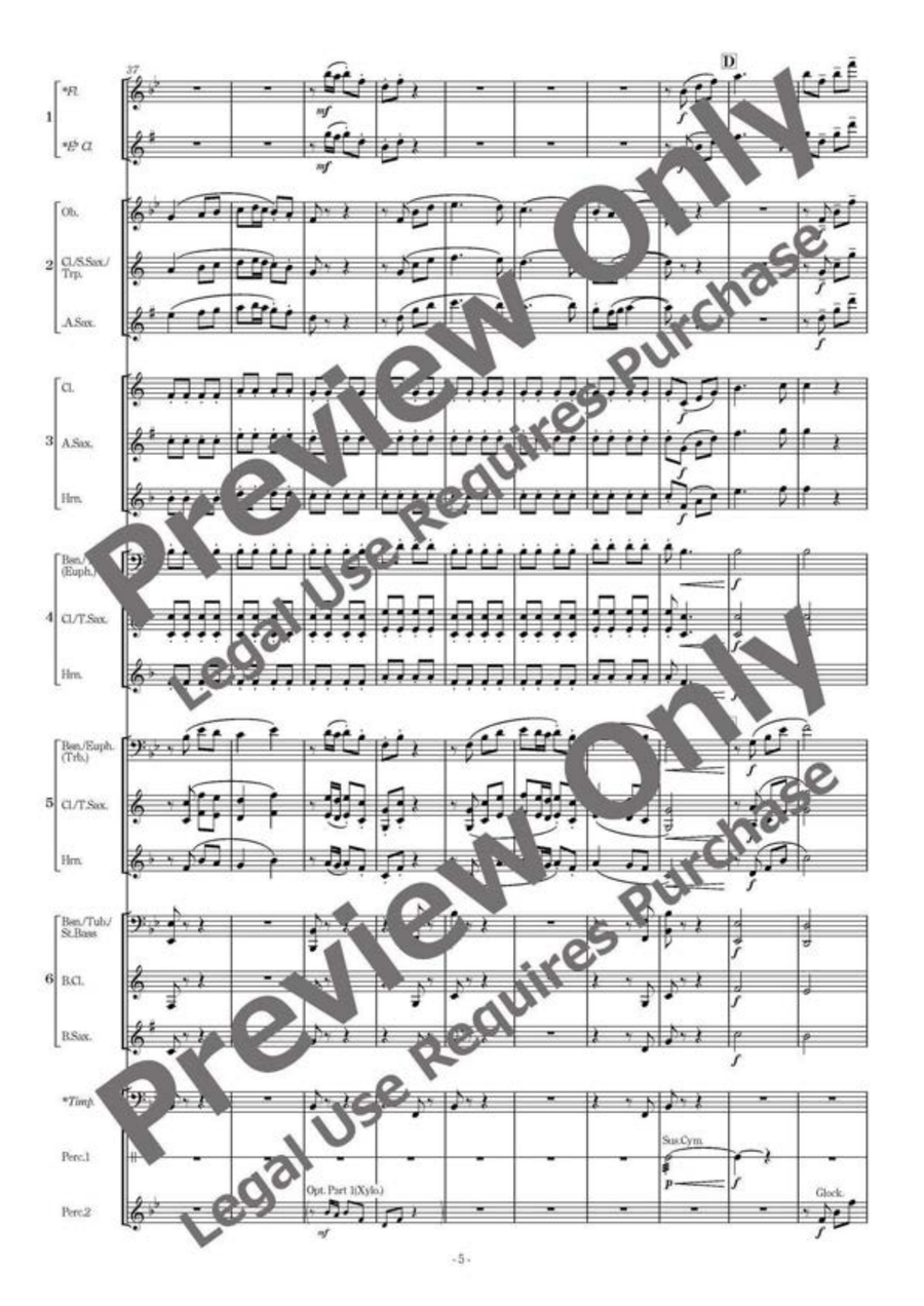 Neverland Suite - Flexible Band 5-6 Parts & Percussion Bassoon scores gallery preview page 6