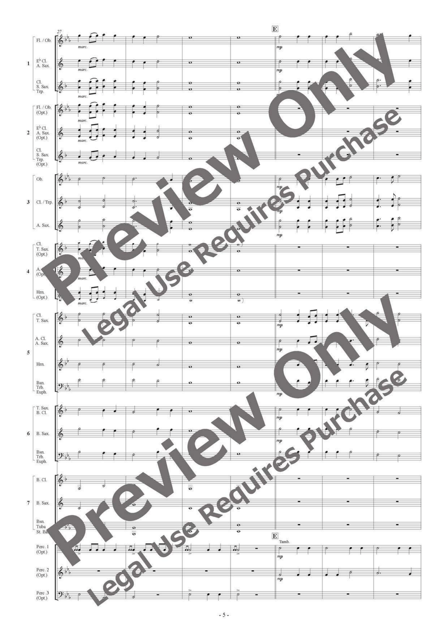 Dowland's Lute Music - Flexible Band 5-7 Parts & Percussion B-Flat Clarinet scores gallery preview page 6