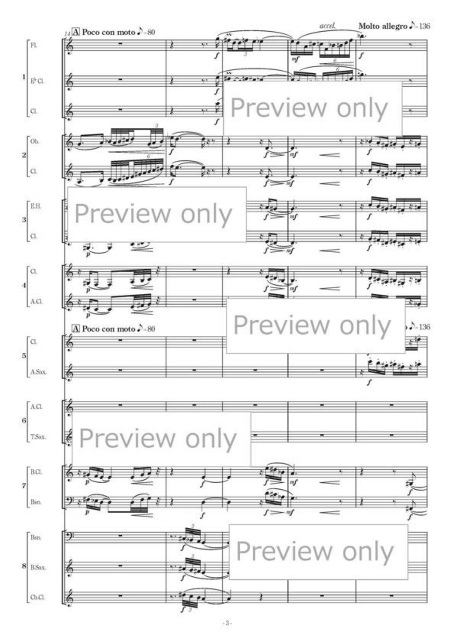 Homage to Catalunya - Flexible Woodwind Octet English Horn scores gallery preview page 4