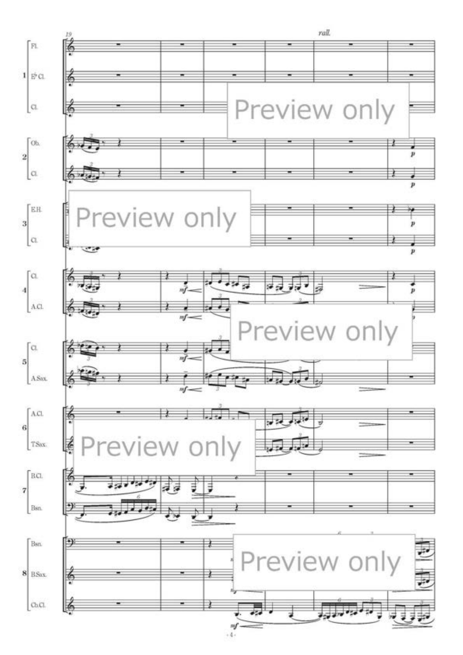 Homage to Catalunya - Flexible Woodwind Octet English Horn scores gallery preview page 5
