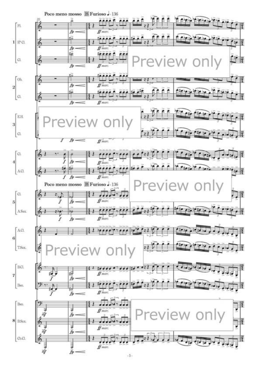 Homage to Catalunya - Flexible Woodwind Octet English Horn scores gallery preview page 6
