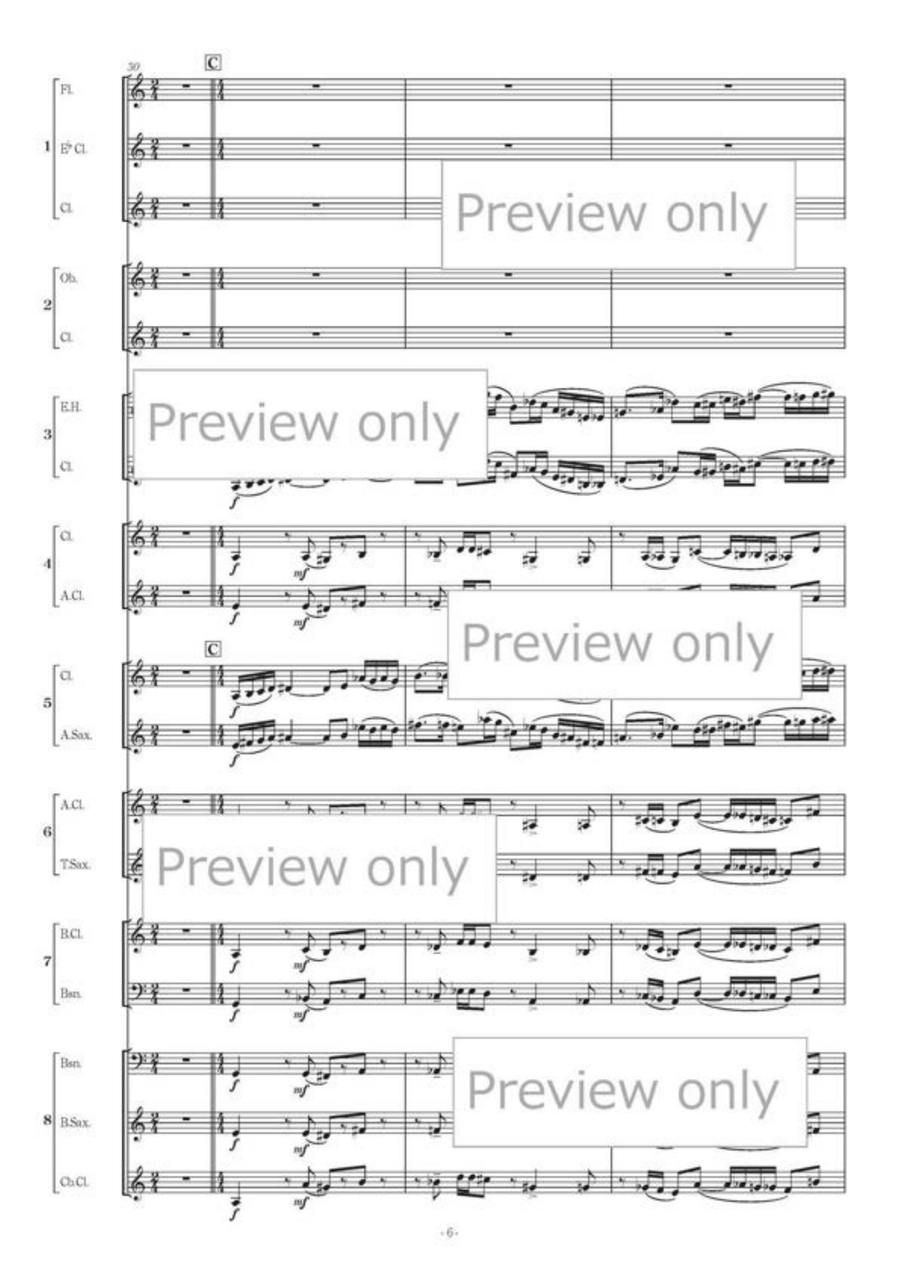 Homage to Catalunya - Flexible Woodwind Octet English Horn scores gallery preview page 7