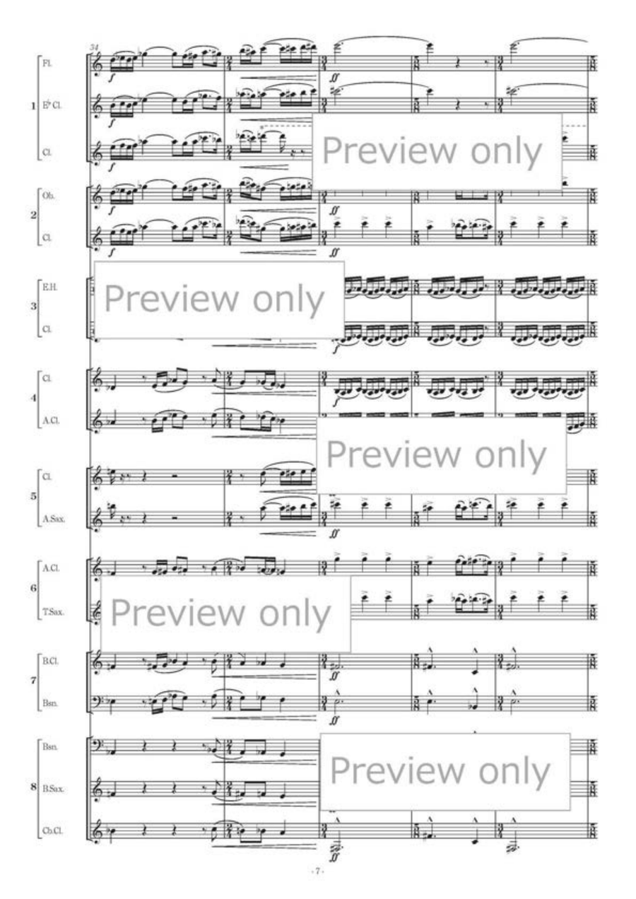 Homage to Catalunya - Flexible Woodwind Octet English Horn scores gallery preview page 8
