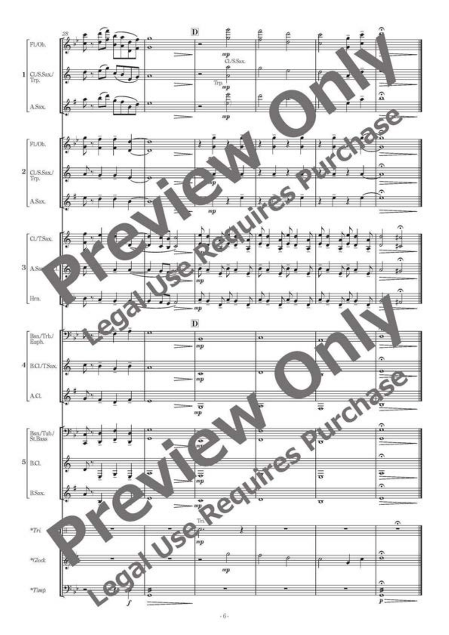 Princess Mononoke Selections for Flexible Ensemble B-Flat Clarinet scores gallery preview page 7
