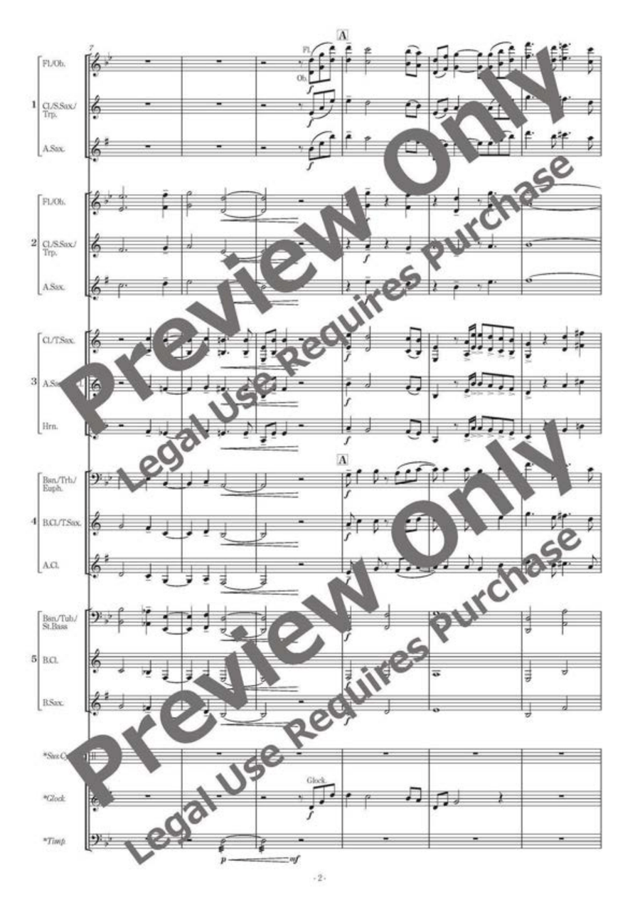 Princess Mononoke Selections for Flexible Ensemble B-Flat Clarinet scores gallery preview page 3