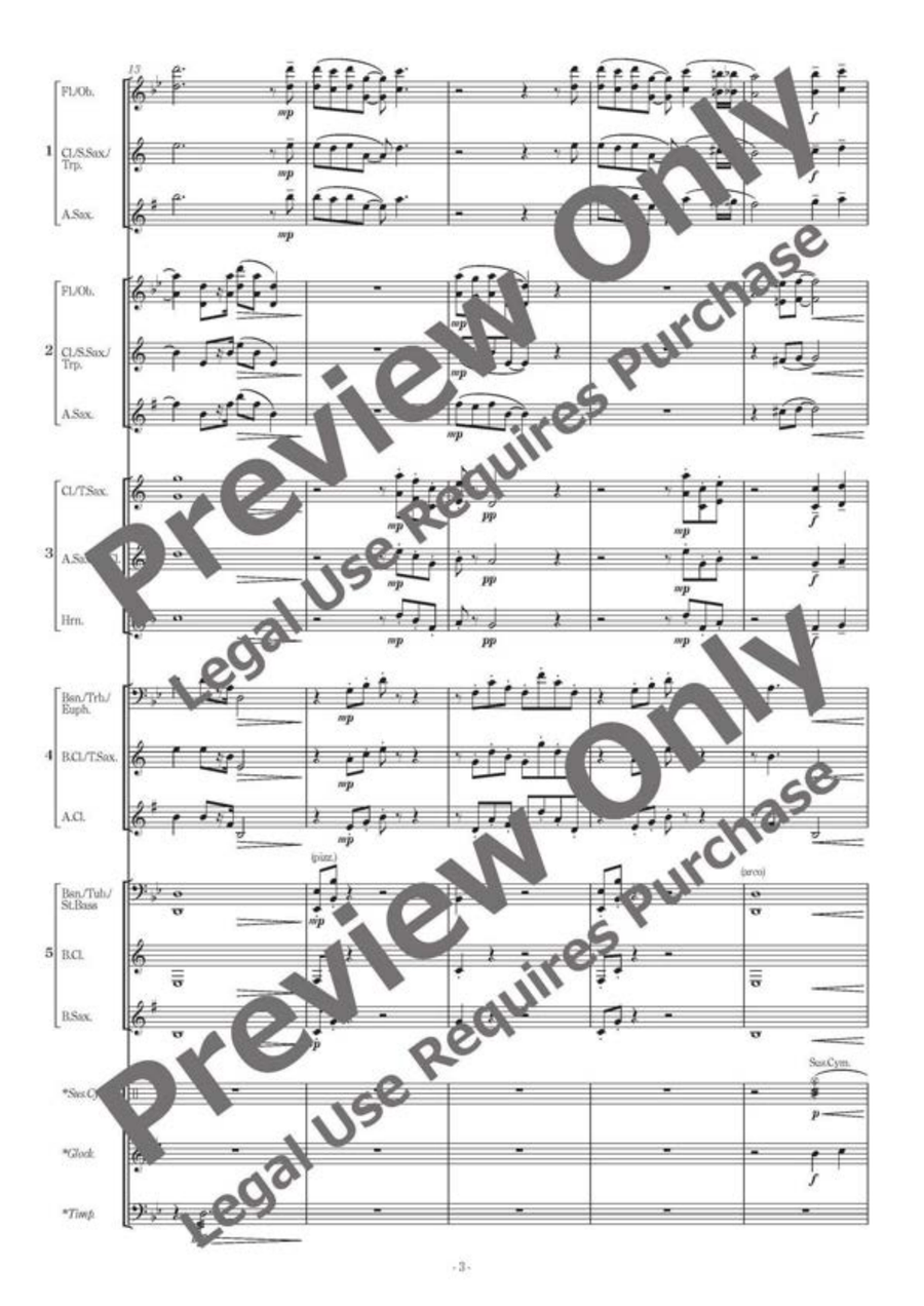 Princess Mononoke Selections for Flexible Ensemble B-Flat Clarinet scores gallery preview page 4