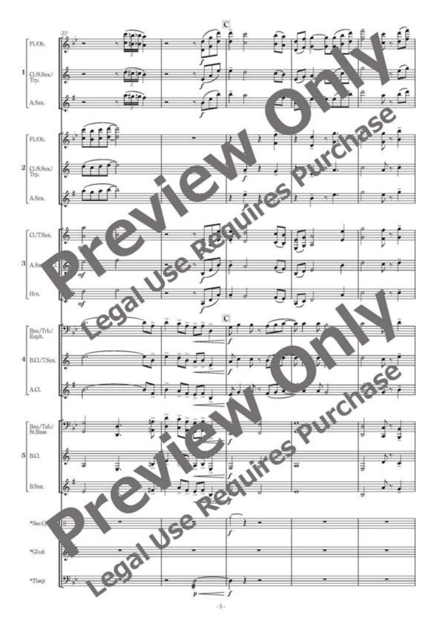Princess Mononoke Selections for Flexible Ensemble B-Flat Clarinet scores gallery preview page 6