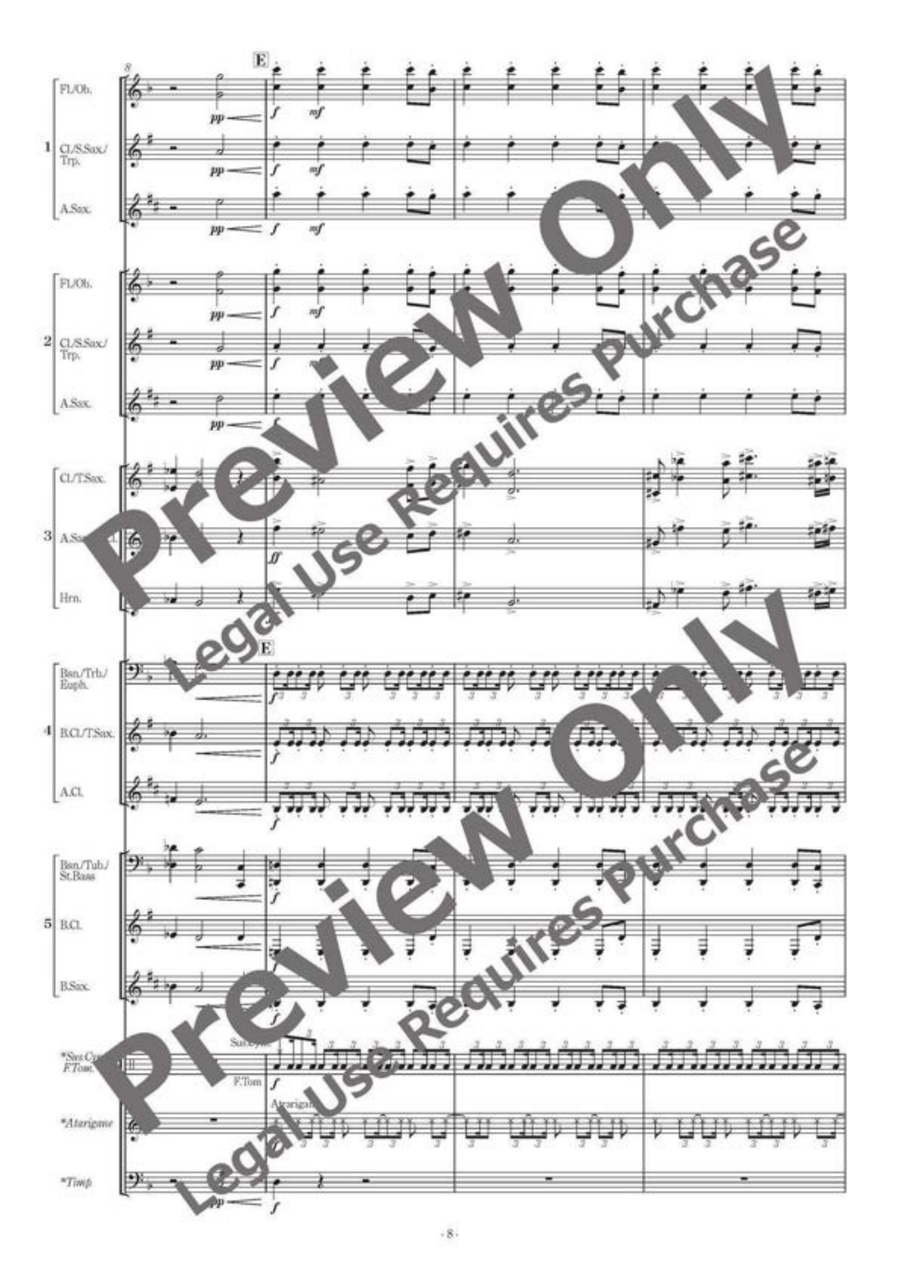 Princess Mononoke Selections for Flexible Ensemble B-Flat Clarinet scores gallery preview page 9