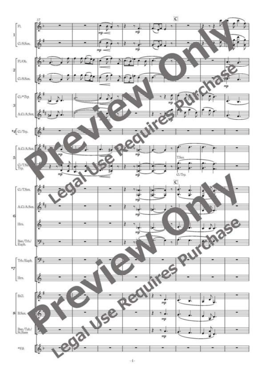 Les Cerisiers - Flexible Band 6-8 Parts & Optional Percussion B-Flat Clarinet - Sheet Music page 5
