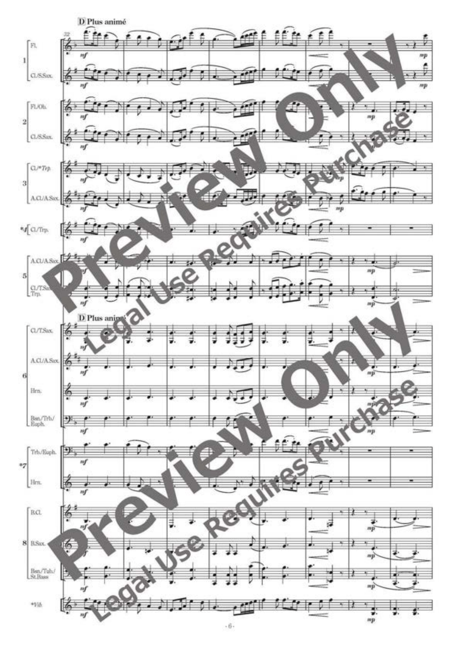 Les Cerisiers - Flexible Band 6-8 Parts & Optional Percussion B-Flat Clarinet - Sheet Music page 7