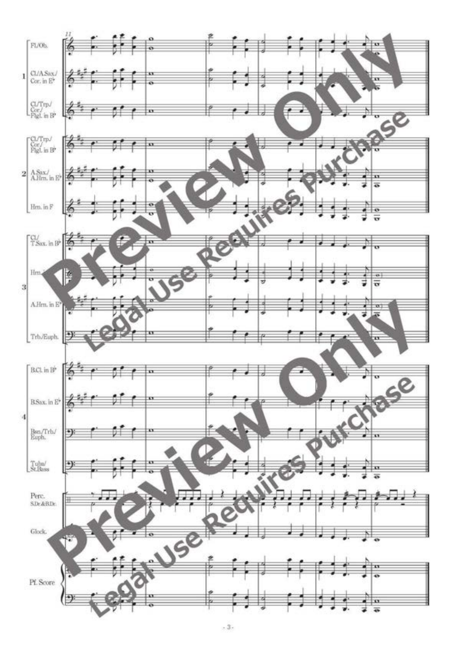 Flexible Chorales for Band 2 B-Flat Clarinet scores gallery preview page 4
