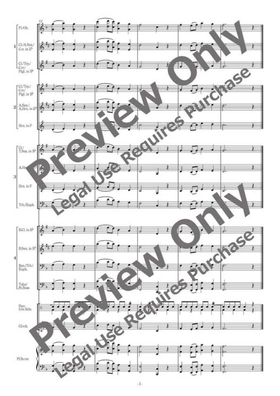 Flexible Chorales for Band 3 B-Flat Clarinet scores gallery preview page 4